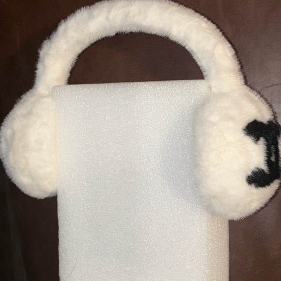 Almost gone! NEW Cozy (Black& white or tan) faux Fur Earmuffs - Picture 3 of 5